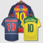 Ronaldinho retro jerseys collection (3 jerseys)