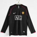 Manchetser united away retro jersey longsleeves 2007-2008