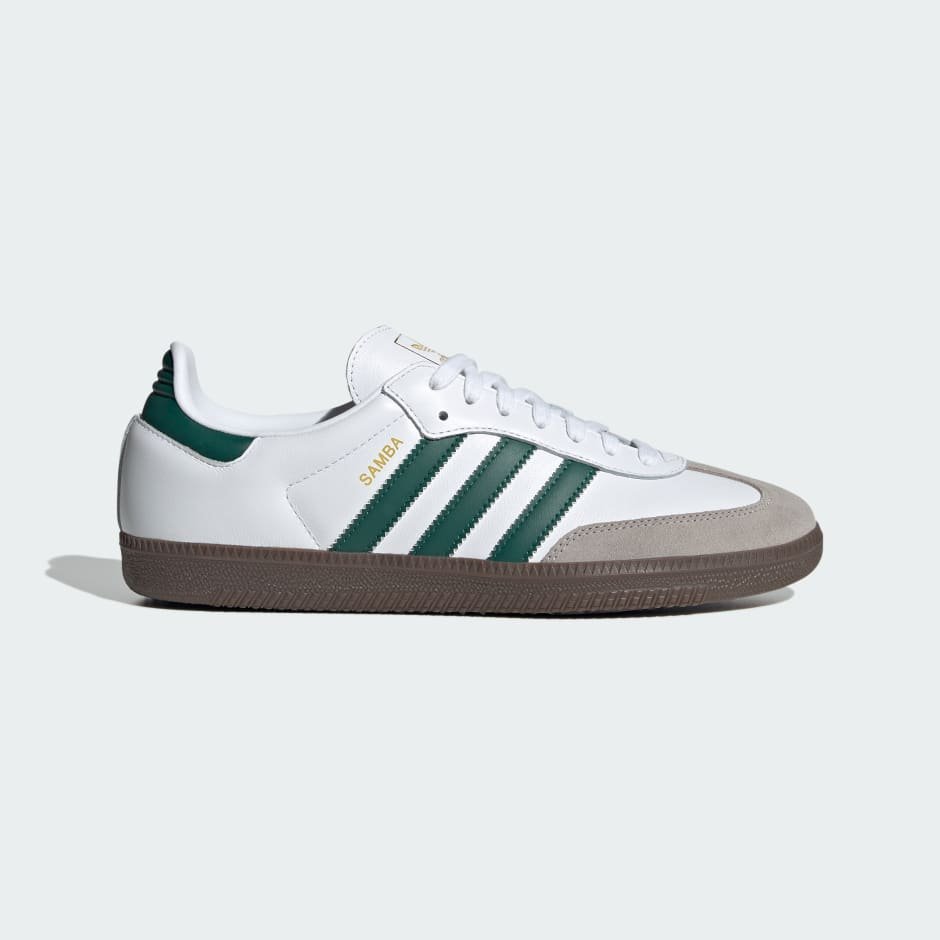 Adidas Samba OG Shoes white & Green lines Adidas Samba OG Shoes white & Green lines