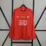 Manchester united home long sleeves jersey 2007-2008 1 0d67d68f1ae4e45b