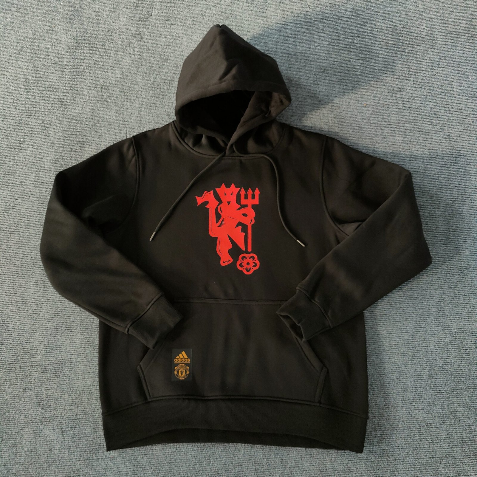 Manchester united Black & Red Hoodie Manchester united Black & Red Hoodie