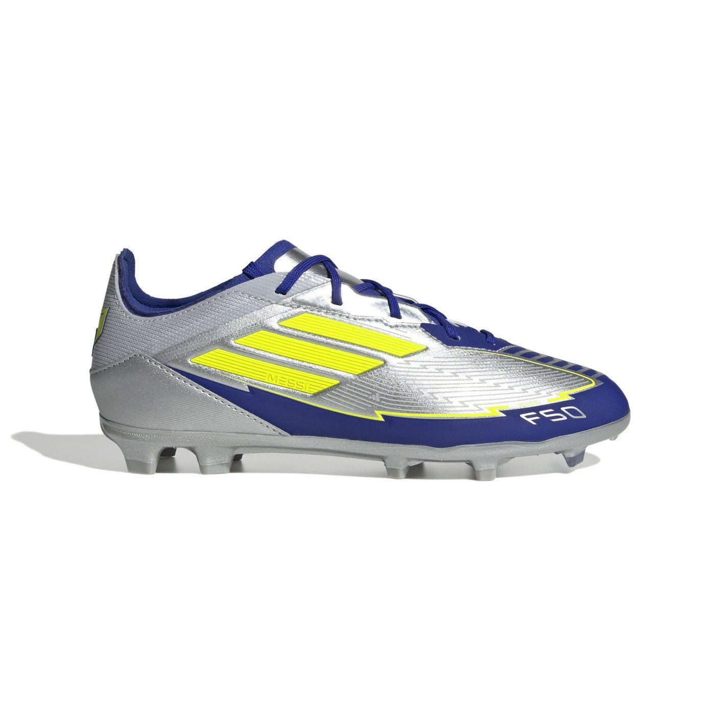 300499_adidas-f50-messi-elite-gras-voetbalschoenen-fg-kids-zilver-donkerblauw-geel Adidas F50 Messi Elite (FG) Silver Dark Blue Yellow
