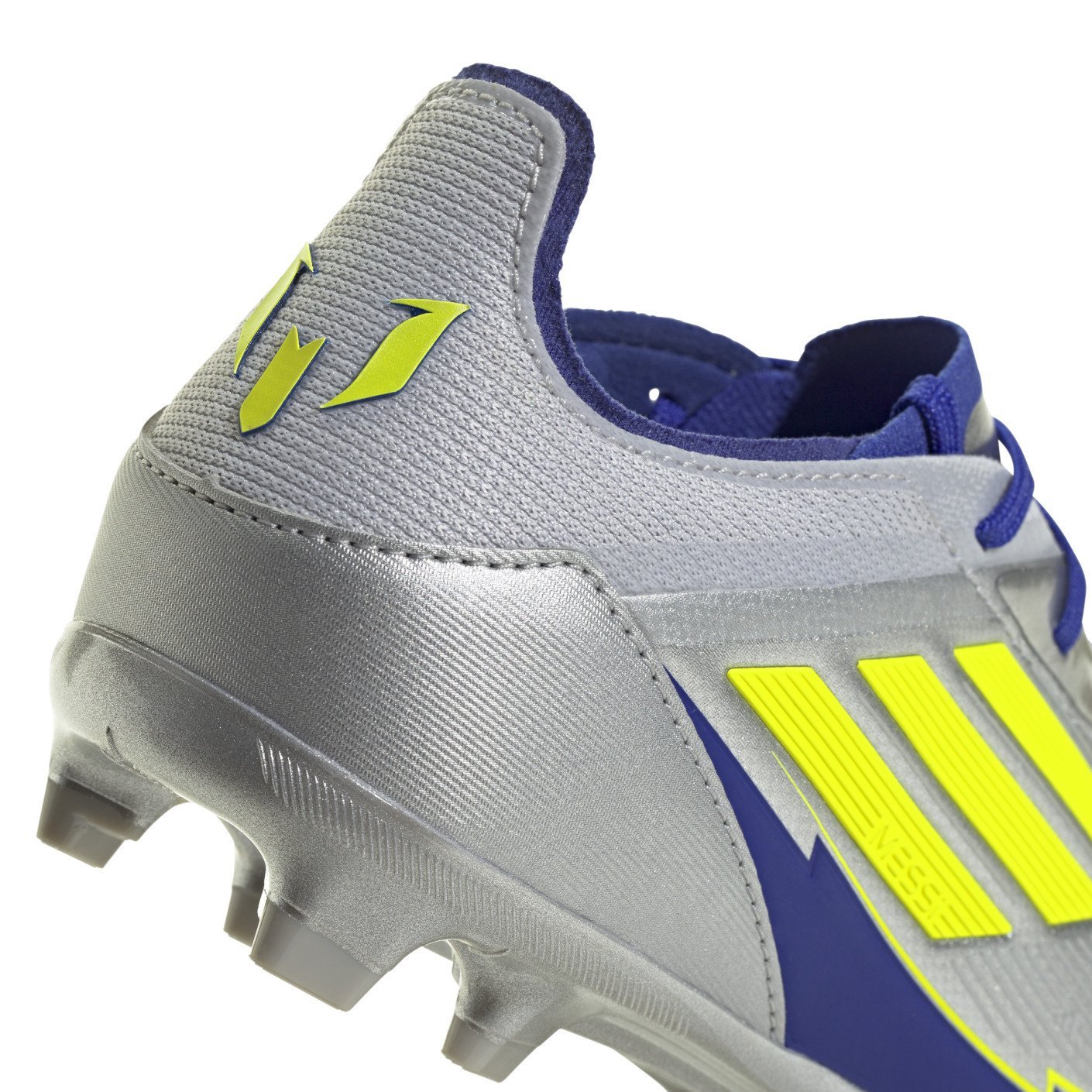 300506_adidas-f50-messi-elite-gras-voetbalschoenen-fg-kids-zilver-donkerblauw-geel 300506 adidas f50 messi elite gras voetbalschoenen fg kids zilver donkerblauw geel