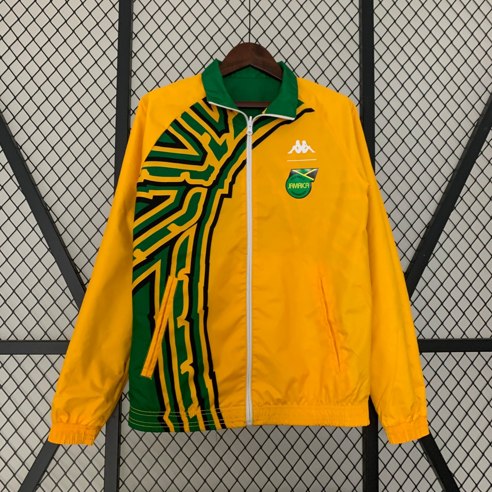 a237a410 Jamaica reversible two sides Yellow & Black Jacket 2025