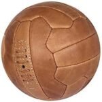 Retro Vintage Soccer Ball - Antique Leather Football Light Brown Size 5